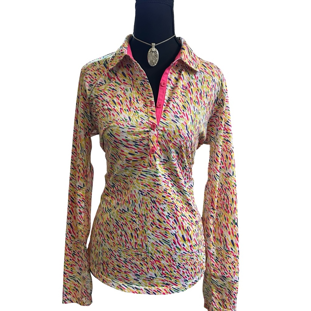 EP NY Multicolor Women's Van Gough Golf Long Sleeve Top